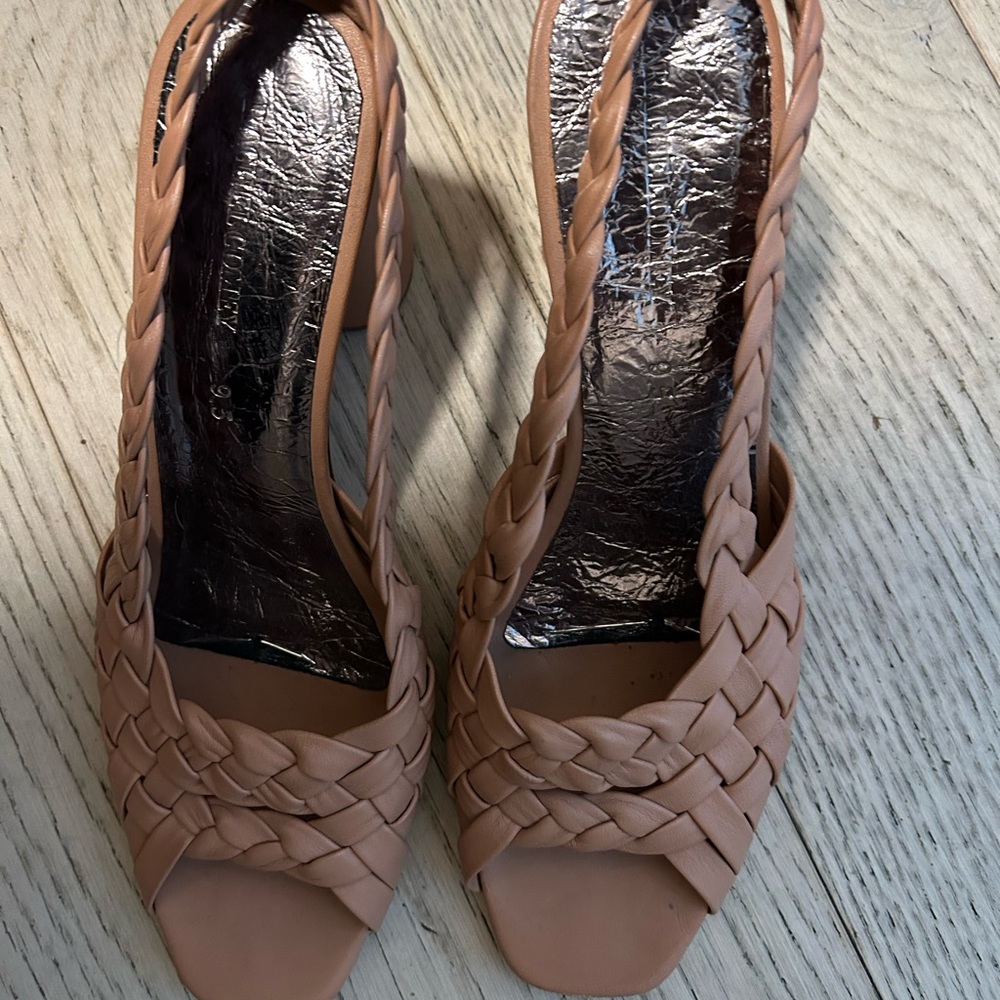 Rachel Comey Braided Brown Slingback Heels